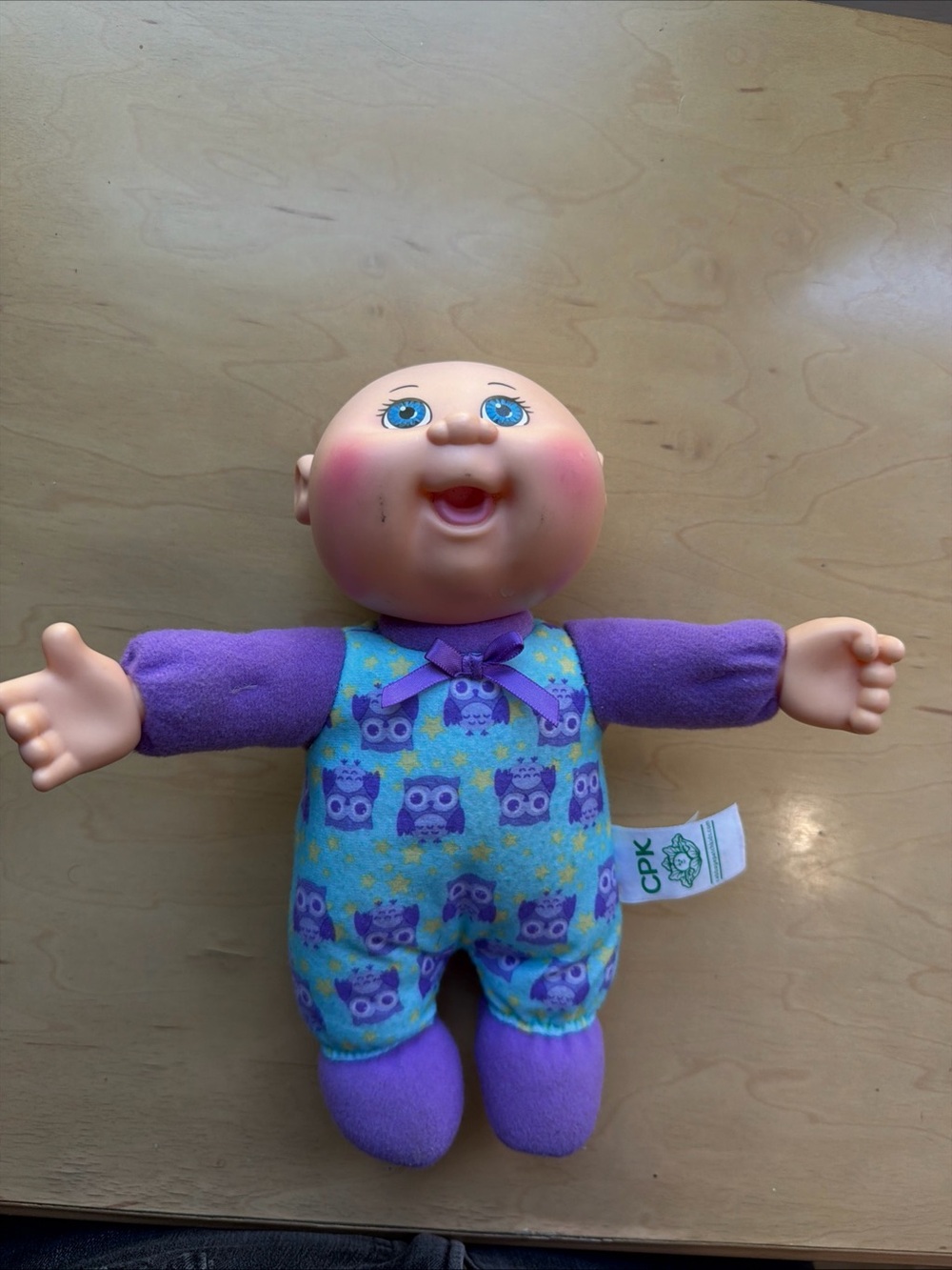 Purple & Blue Owl Romper Baby Doll